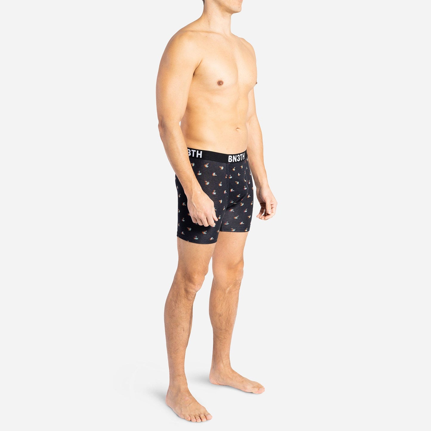 OUTSET BOXER BRIEF: ELECTRIC HAWAIIAN BLACK