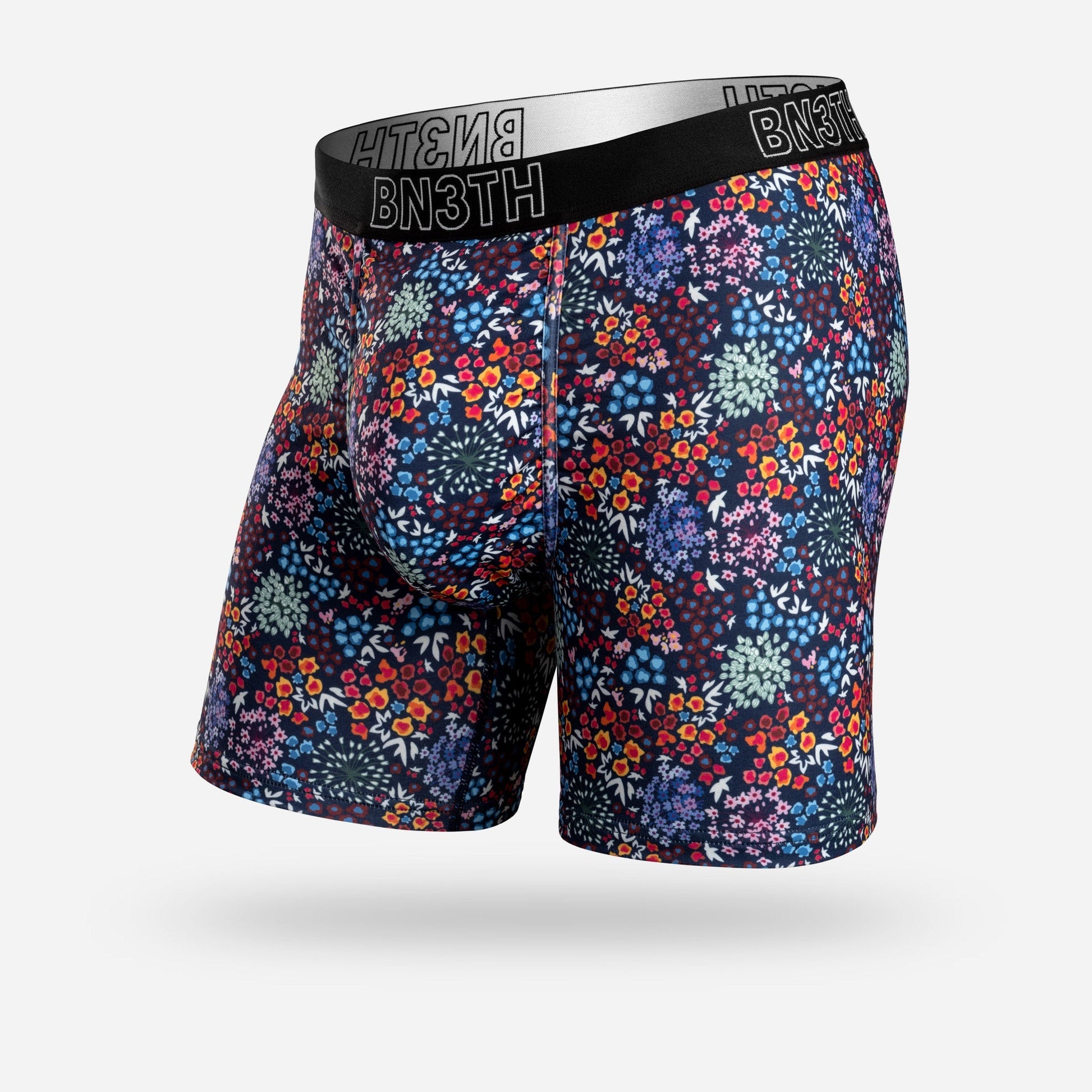 Breathable Boxer Briefs, Floral Field Naval